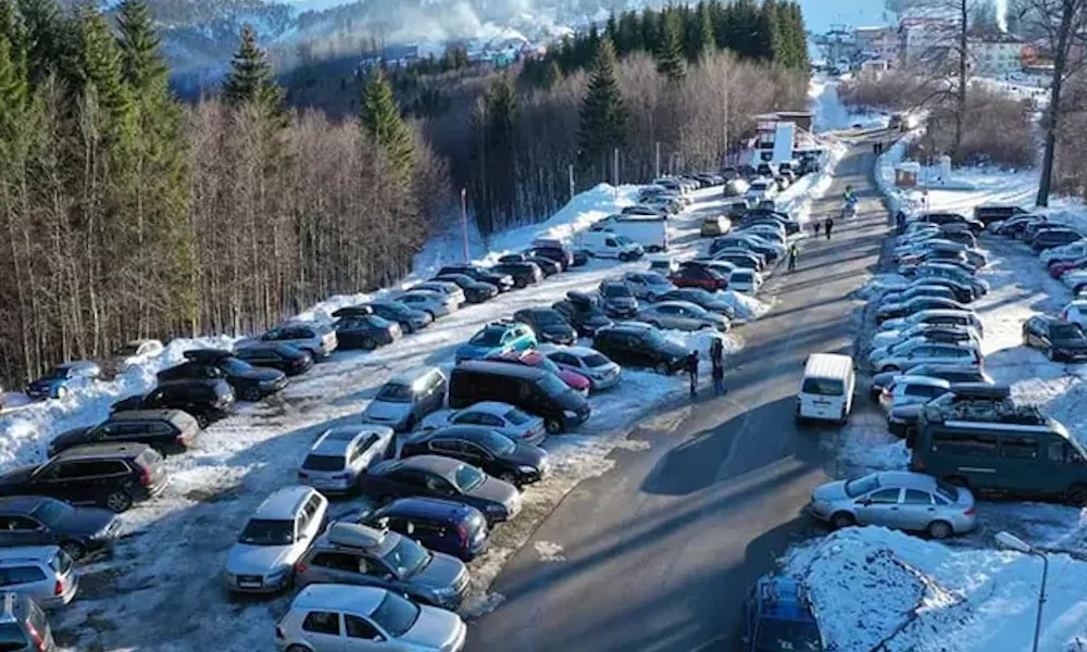 parcare iarna munte